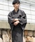 紳士浴衣 綿麻先染め