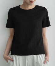 シャーリングジャガードTシャツ