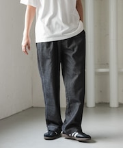 FORK&SPOON メッシュデニムワイドパンツ