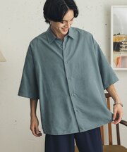 スエードタッチエクストラルーズショートスリーブシャツ
