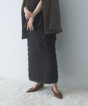 ヘアリージャガードスカート
