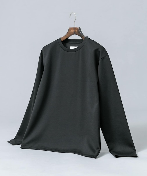 『セットアップ対応/防シワ』ウールジャージークルーネックTシャツ