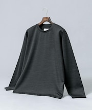 『セットアップ対応／防シワ』ウールジャージークルーネックTシャツ