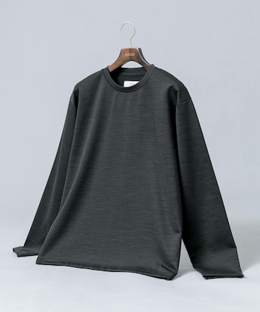 『セットアップ対応/防シワ』ウールジャージークルーネックTシャツ
