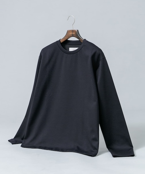 『セットアップ対応/防シワ』ウールジャージークルーネックTシャツ