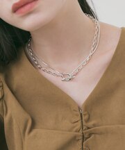 3レイヤードボリュームマンテルネックレス