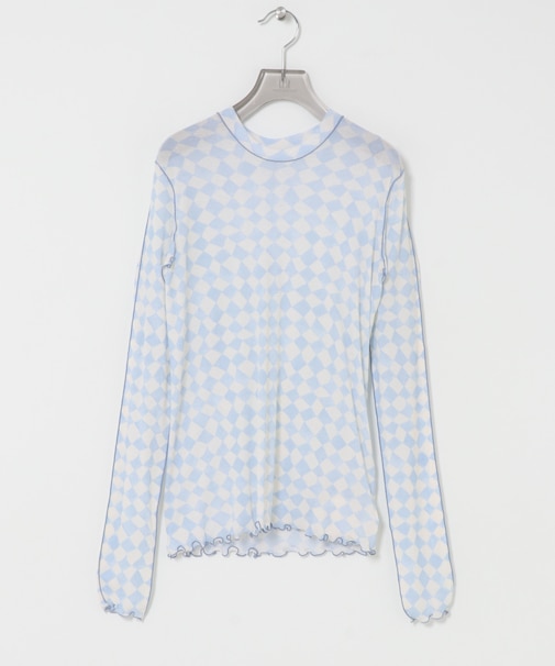 HAKUJI DIAMOND PRINT RIB LONG-SLEEVE PULLOVER