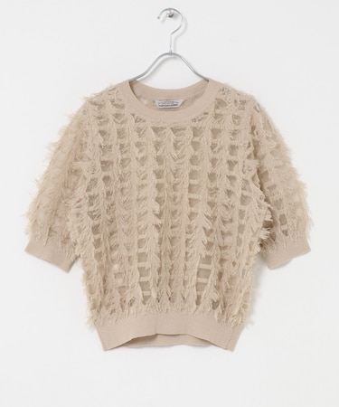 Torrazzo Donna　SHEER SHAGGY TOP