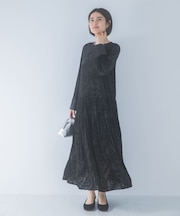 『WEB限定』フロッキープリントティアードワンピース