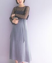 kaene ドロストギャザーセパレートドレス