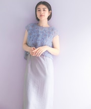 kaene フラッフィーフラワーコンビドレス