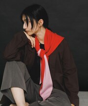 ASAUCE MELER スムースドライウールリバートライアングルスカーフ