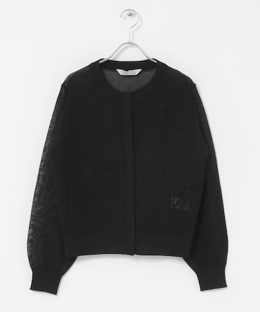 Torrazzo Donna　CORD LACE SHEER CARDIGAN