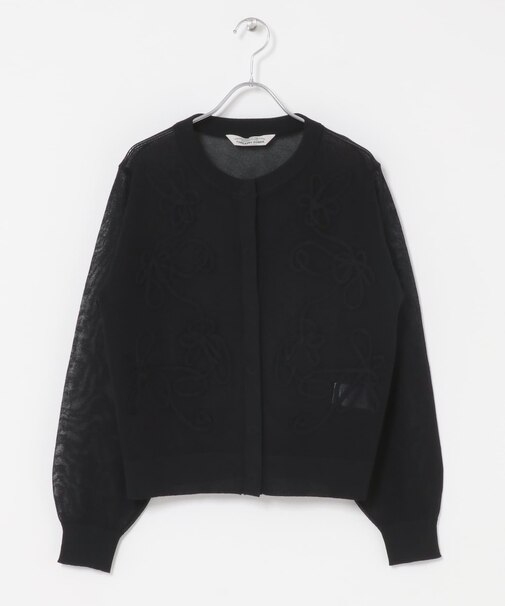 Torrazzo Donna　CORD LACE SHEER CARDIGAN