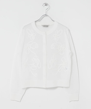 Torrazzo Donna　CORD LACE SHEER CARDIGAN