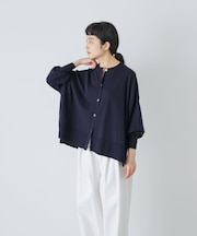 ハイツイストコットンワイドカーディガン
