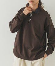 ラグビーカラーロングスリーブシャツ
