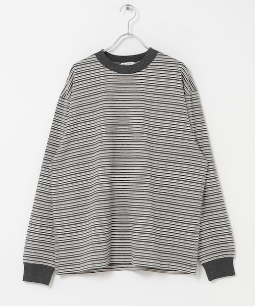 FORK&SPOON プレーティングボーダーロングスリーブTシャツ