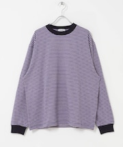 FORK&SPOON プレーティングボーダーロングスリーブTシャツ