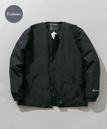 『別注』+phenix WINDSTOPPER by GORE-TEX LABS ノーカラーダウンジャケット