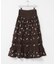 GANNI　CHECK TIERED FRILL SKIRT