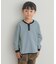 『150サイズあり』ワッフルボーダーロングTシャツ(KIDS)