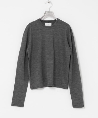 new basic　WASHABLE WOOL STRUCT TOPS