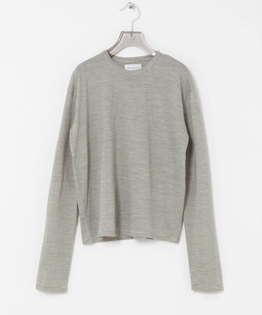 new basic　WASHABLE WOOL STRUCT TOPS