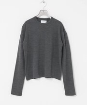 new basic　WASHABLE WOOL STRUCT TOPS