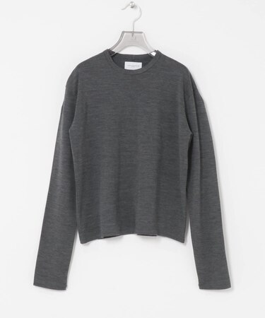 new basic　WASHABLE WOOL STRUCT TOPS