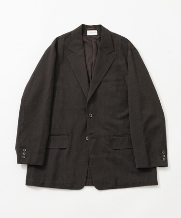 new basic　WOOL SILK LINEN SINGLE JACKET