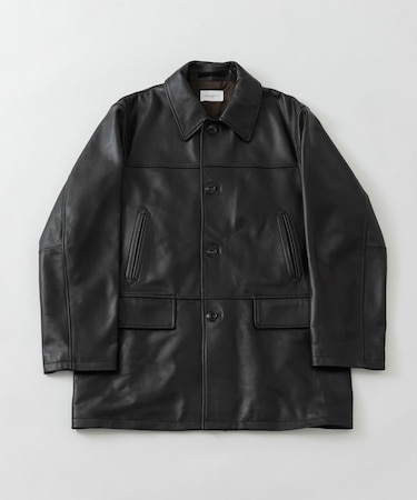 new basic　LAMB LEATHER CAR COAT
