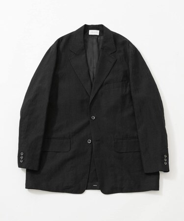 new basic　WOOL LINEN SINGLE JACKET