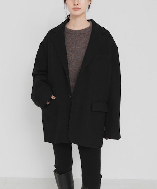 new basic BOILED WOOL JACKET