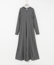 new basic　WASHABLE WOOL LONG-SLEEVE ONE-PIECE