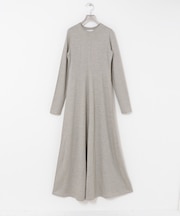 new basic　WASHABLE WOOL LONG-SLEEVE ONE-PIECE