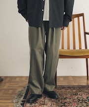 ストレッチヘリンボーンテーパードパンツ