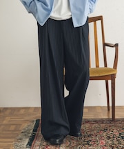 ピンストライプタックワイドスラックス