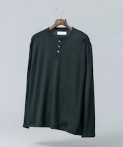 『マシンウォッシャブル』ハイクオリティウールヘンリーネックTシャツ