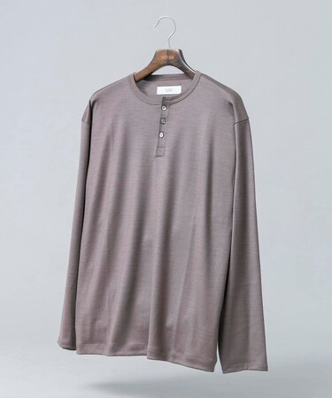 『マシンウォッシャブル』ハイクオリティウールヘンリーネックTシャツ