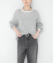 『WEB/一部店舗限定カラー』ヘアリールーズニット