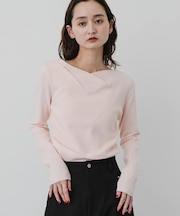 『洗濯可』抗ピル ストレッチリブドレープセーター