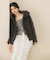 カシミヤ混ファーフードコート