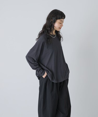 ハイツイストコットン長袖Tシャツ