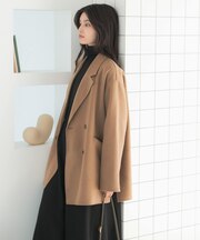 カシミヤビーバージャケットコート
