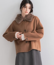 『WEB／一部店舗限定』2wayファーカラーリバーショートコート
