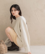 カシミヤシルクブレンドボートネックニット