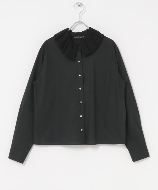 mizuiro ind　PLEATS COLLAR SHIRTS