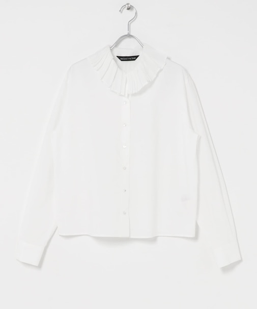 mizuiro ind PLEATS COLLAR SHIRTS