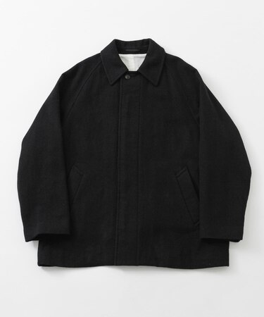 new basic BOILED WOOL COAT